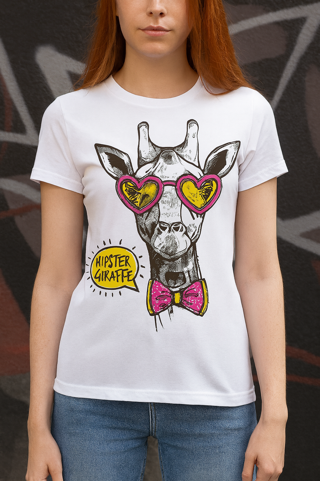 camiseta básica jirafa